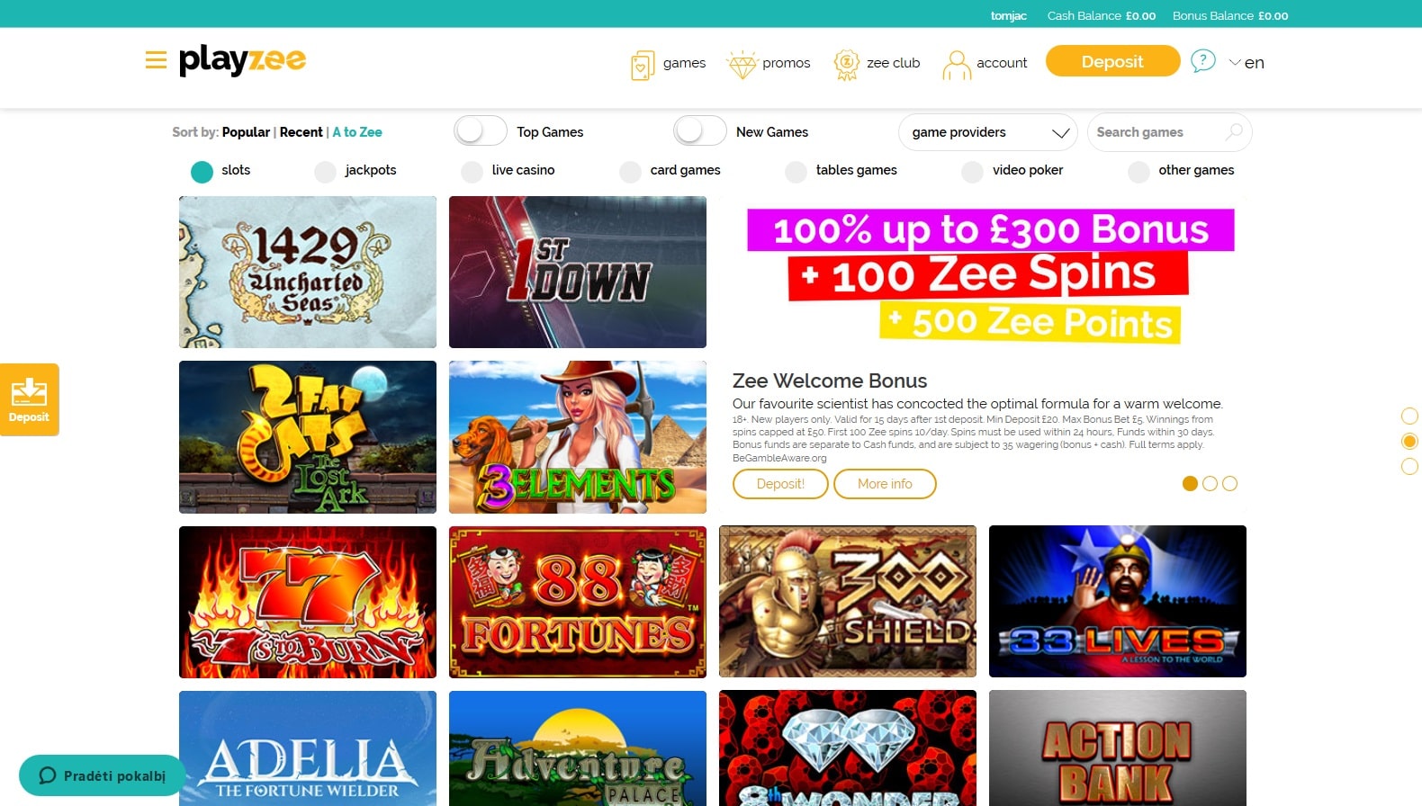 Playzee Casino Games