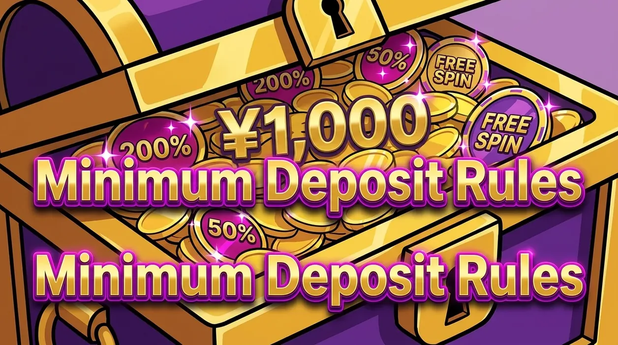 Open chest with gold coins and a '¥1,000' icon for deposit rules.